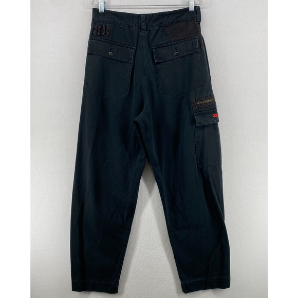 CHEVIGNON 032c Pants M Spring 2018 Hunting Cargo Button Fly Pleated Black